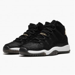 Women's/Men's Nike Jordan 11 Retro Heiress Black Stingray Black/Metallic Gold/White/Black Jordan Shoes