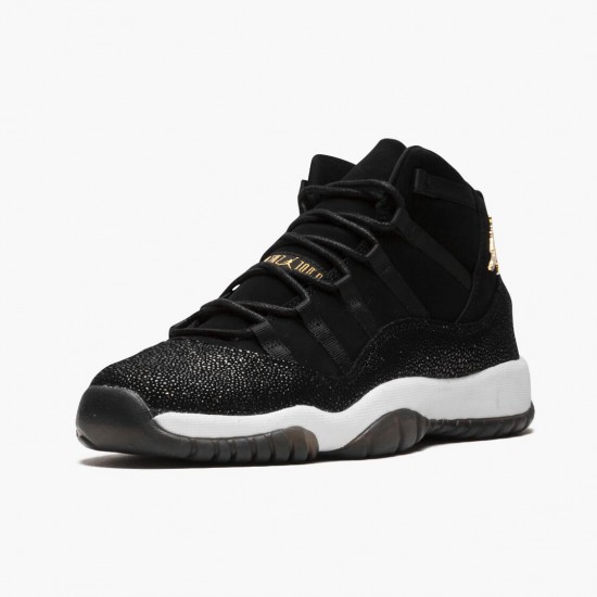 Womens/Mens Nike Jordan 11 Retro Heiress Black Stingray Black/Metallic Gold/White/Black Jordan Shoes