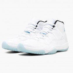Men's Nike Jordan 11 Retro Legend Blue 2014 White/Legend Blue/Black Jordan Shoes