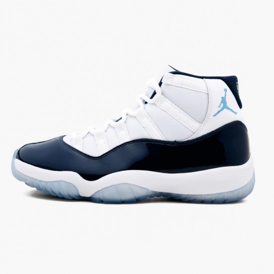 Mens Nike Jordan 11 Retro UNC Win Like 82 White/University Blue/Black Jordan Shoes