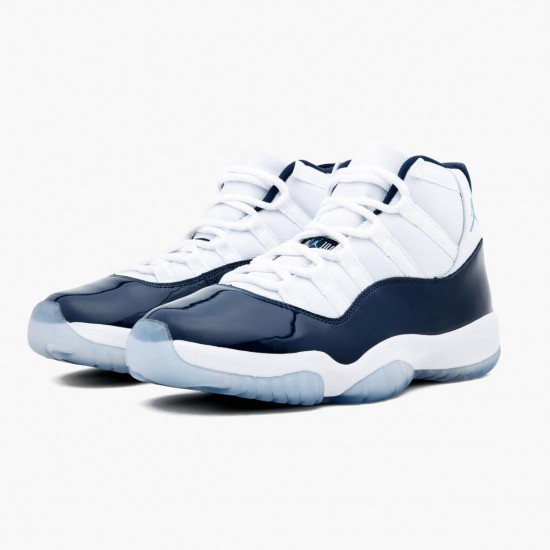 Mens Nike Jordan 11 Retro UNC Win Like 82 White/University Blue/Black Jordan Shoes