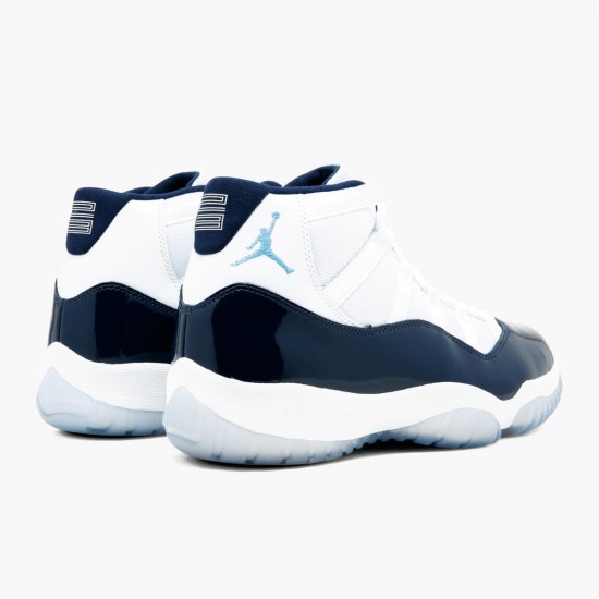 Mens Nike Jordan 11 Retro UNC Win Like 82 White/University Blue/Black Jordan Shoes