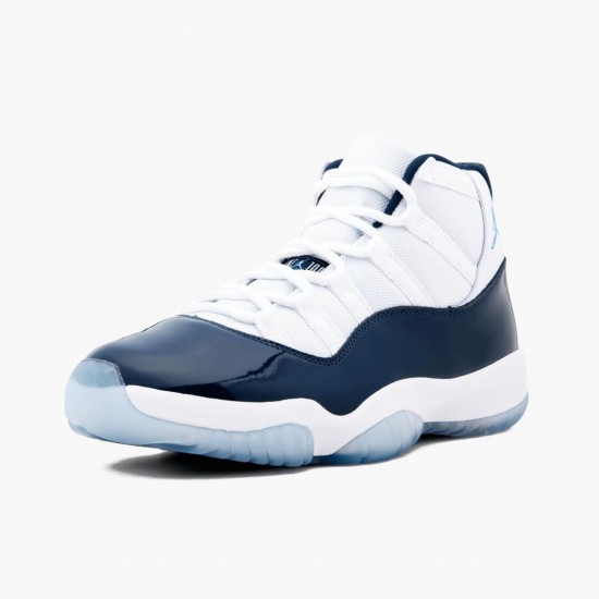 Mens Nike Jordan 11 Retro UNC Win Like 82 White/University Blue/Black Jordan Shoes