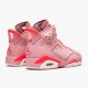 Womens Nike Jordan 6 Retro Aleali May Rust Pink/Bright Crimson Black Jordan Shoes
