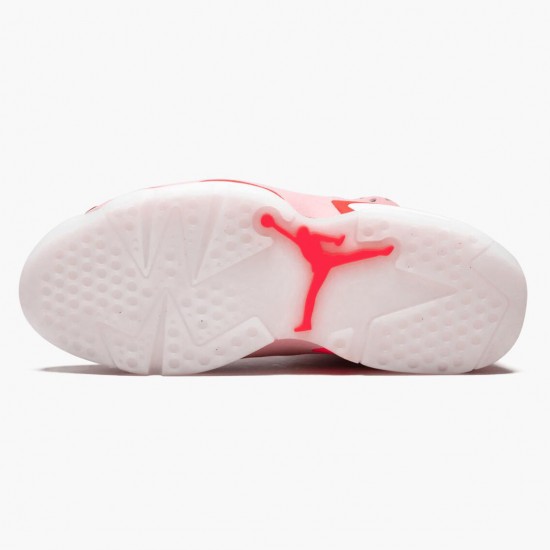 Womens Nike Jordan 6 Retro Aleali May Rust Pink/Bright Crimson Black Jordan Shoes