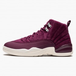 Men's Nike Jordan 12 Retro Bordeaux Bordeaux/Sail-Metallic Silver Jordan Shoes