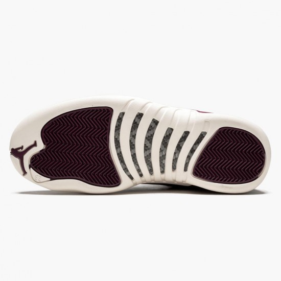 Mens Nike Jordan 12 Retro Bordeaux Bordeaux/Sail-Metallic Silver Jordan Shoes