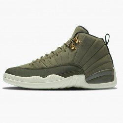 Men's Nike Jordan 12 Retro Chris Paul Class of 2003 Olive Canvas/Black-Sail Jordan Shoes