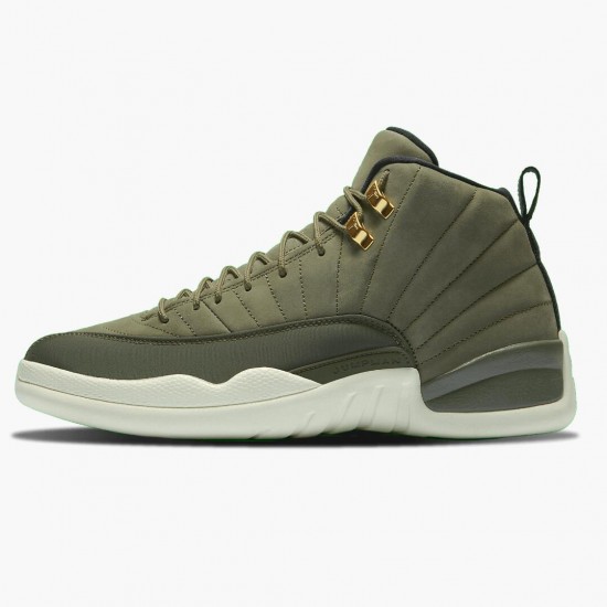 Mens Nike Jordan 12 Retro Chris Paul Class of 2003 Olive Canvas/Black-Sail Jordan Shoes