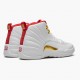 Womens/Mens Nike Jordan 12 Retro FIBA White/University Red/Metallic Jordan Shoes