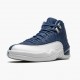 Mens Nike Jordan 12 Retro Indigo Stone Blue/Legend Blue/Obsidia Jordan Shoes