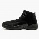 Mens Nike Jordan 12 Retro OVO Black Black/Black/Metallic Gold Jordan Shoes