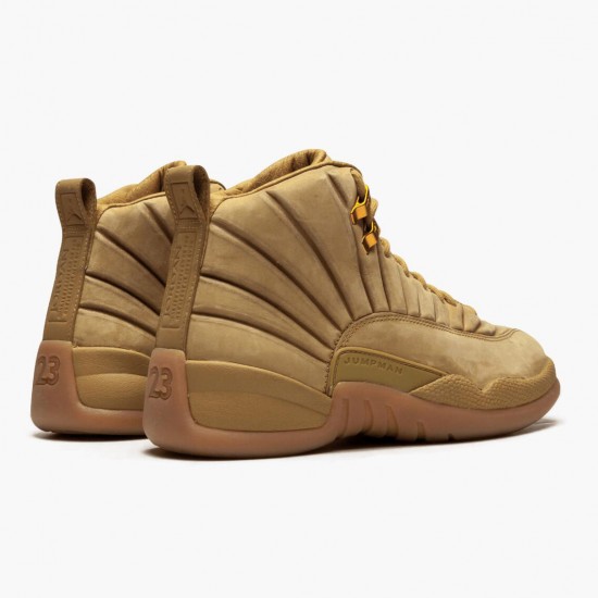 Mens Nike Jordan 12 Retro PSNY Wheat Wheat/Wheat Gum/Light Brown Jordan Shoes