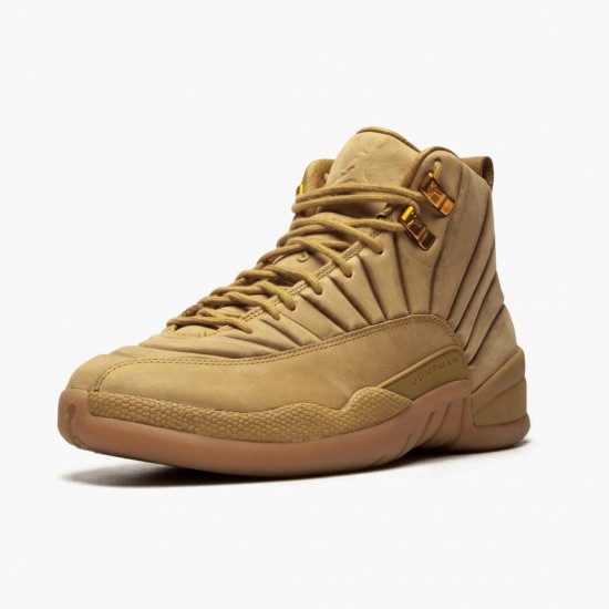 Mens Nike Jordan 12 Retro PSNY Wheat Wheat/Wheat Gum/Light Brown Jordan Shoes