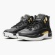Womens/Mens Nike Jordan 12 Retro Reptile Black/Metallic Gold/White Jordan Shoes