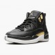 Womens/Mens Nike Jordan 12 Retro Reptile Black/Metallic Gold/White Jordan Shoes