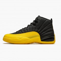 Men's Nike Jordan 12 Retro University Gold Black/Black/University Gold Jordan Shoes