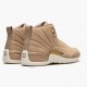 Womens Nike Jordan 12 Retro Vachetta Tan Vachetta Tan/Metallic Gold-Sail Jordan Shoes