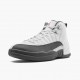 Mens Nike Jordan 12 Retro White Dark Grey White/Dark Grey/Gym Red Jordan Shoes