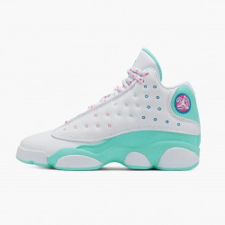 Women's Nike Jordan 13 Retro Aurora Green White/Soar Aurora Green Digita Jordan Shoes