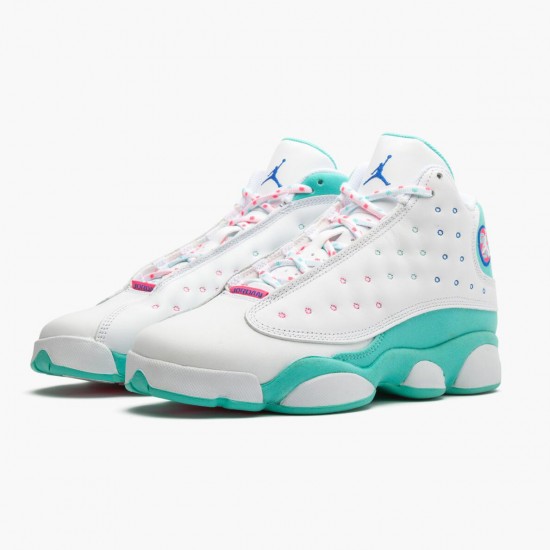 Womens Nike Jordan 13 Retro Aurora Green White/Soar Aurora Green Digita Jordan Shoes