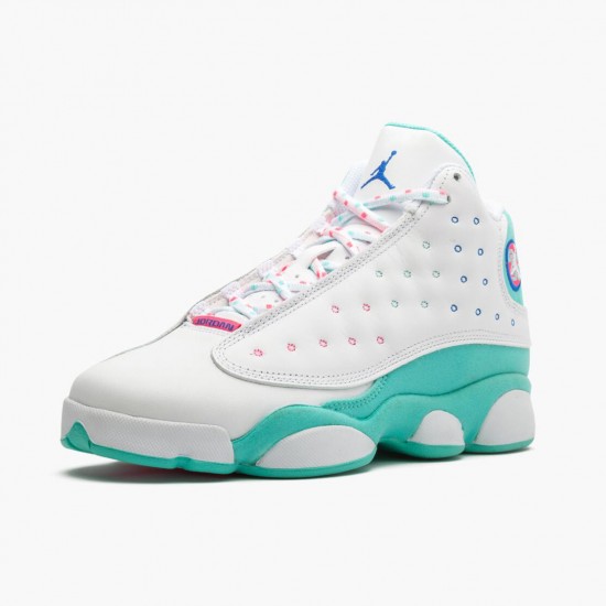 Womens Nike Jordan 13 Retro Aurora Green White/Soar Aurora Green Digita Jordan Shoes