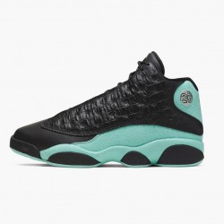 Men's Nike Jordan 13 Retro Island Green Black/Island Green/Metallic Si Jordan Shoes