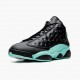 Mens Nike Jordan 13 Retro Island Green Black/Island Green/Metallic Si Jordan Shoes