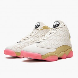 Men's Nike Jordan 13 Retro Chinese New Year Ivory/Black/Digital Pink Club Jordan Shoes