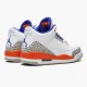 Womens/Mens Nike Jordan 3 Retro Knicks White/Old Royal University Ora Jordan Shoes