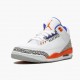 Womens/Mens Nike Jordan 3 Retro Knicks White/Old Royal University Ora Jordan Shoes