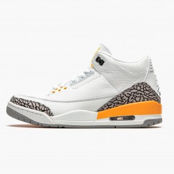 Women's/Men's Nike Jordan 3 Retro Laser Orange White/Laser Orange-Cement Grey Jordan Shoes