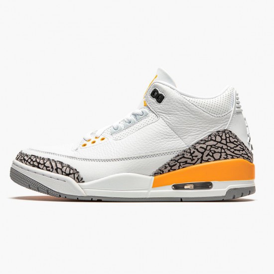 Womens/Mens Nike Jordan 3 Retro Laser Orange White/Laser Orange-Cement Grey Jordan Shoes