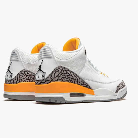 Womens/Mens Nike Jordan 3 Retro Laser Orange White/Laser Orange-Cement Grey Jordan Shoes