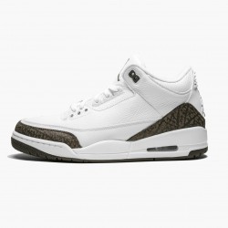 Women's/Men's Nike Jordan 3 Retro Mocha White/Chrome/Dark Mocha Jordan Shoes