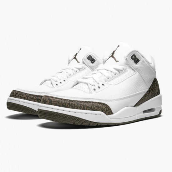 Womens/Mens Nike Jordan 3 Retro Mocha White/Chrome/Dark Mocha Jordan Shoes