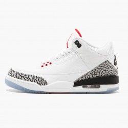 Men's Nike Jordan 3 Retro NRG Mocha White/Fire Red/Cement Grey Jordan Shoes