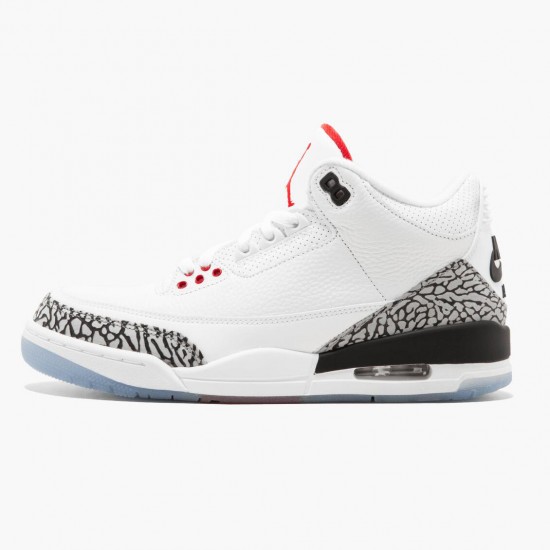 Mens Nike Jordan 3 Retro NRG Mocha White/Fire Red/Cement Grey Jordan Shoes