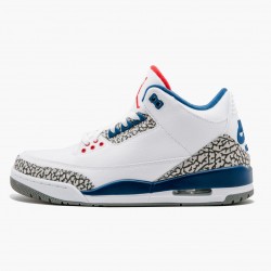 Men's Nike Jordan 3 Retro OG True Blue White/Fire Red True Blue Jordan Shoes