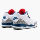Mens Nike Jordan 3 Retro OG True Blue White/Fire Red True Blue Jordan Shoes