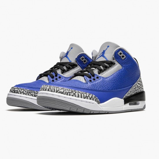 Womens/Mens Nike Jordan 3 Retro Varsity Royal Cement Varsity Royal/Varsity Royal Jordan Shoes