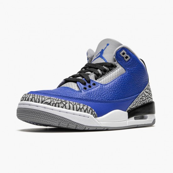 Womens/Mens Nike Jordan 3 Retro Varsity Royal Cement Varsity Royal/Varsity Royal Jordan Shoes