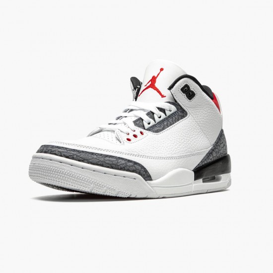 Mens Nike Jordan 3 SE DNM Fire Red White/Fire Red/Black Jordan Shoes