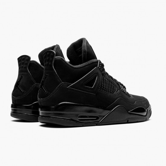 Womens/Mens Nike Jordan 4 Retro Black Cat Black/Black Light Graphite Jordan Shoes