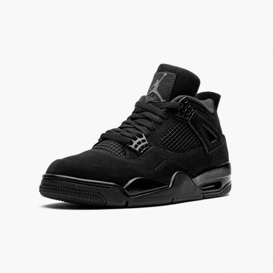 Womens/Mens Nike Jordan 4 Retro Black Cat Black/Black Light Graphite Jordan Shoes