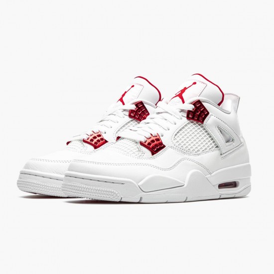 Womens/Mens Nike Jordan 4 Retro Metallic Red White/Metallic Silver Univers Jordan Shoes