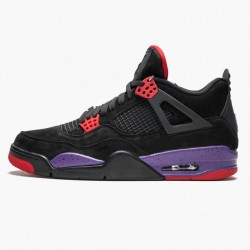 Women's/Men's Nike Jordan 4 Retro NRG Raptors 2018 Black/University Red/Court Purple Jordan Shoes