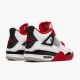 Mens Nike Jordan 4 Retro OG GS Fire Red 2020 White/Fire Red/Black Tech Grey Jordan Shoes