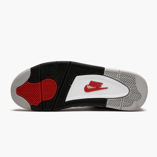 Mens Nike Jordan 4 Retro OG White Cement White/Fire Red-Tech Grey-Black Jordan Shoes