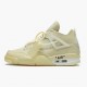 Womens/Mens Nike Jordan 4 Retro Off-White Sail Sail/Muslin White/Black Jordan Shoes